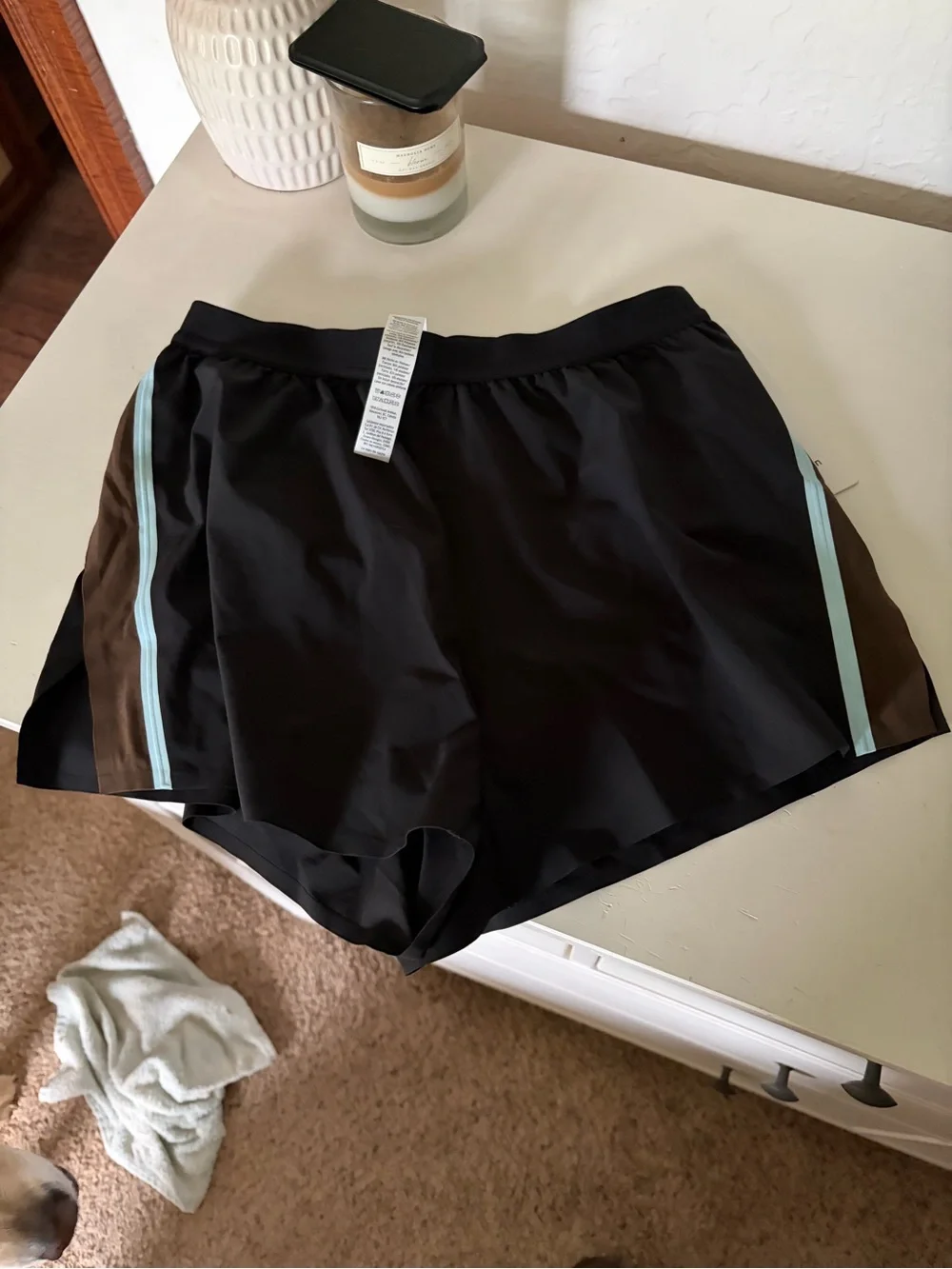 NWT High-Rise Split Short 3" Stripe - Picture 7 of 7